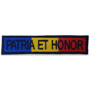 Ecuson tricolor "PATRIA ET HONOR"