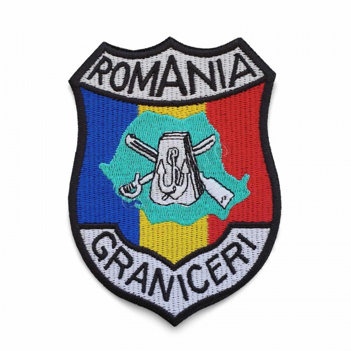 Emblema Graniceri brodata pe suport textil 