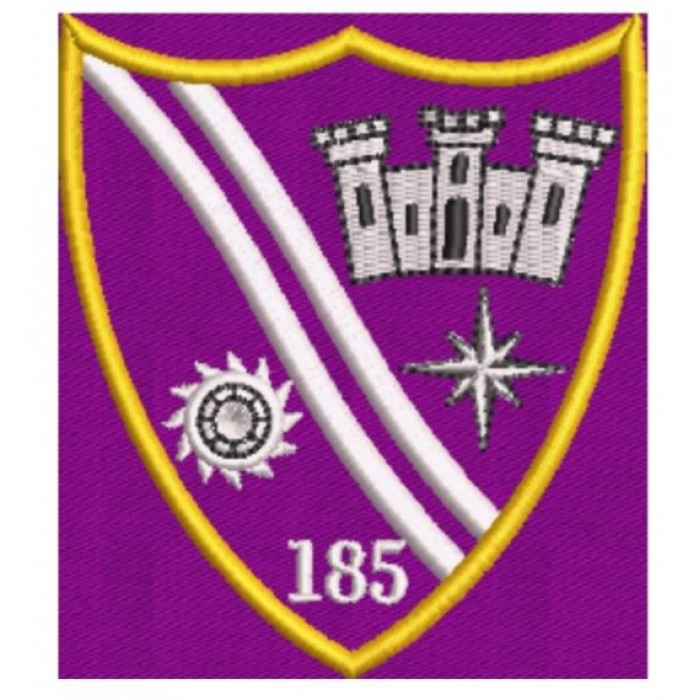 Emblema brodată Batalionul 185 Sprijin MUREȘ - Timișoara, accesorii uniforme militare, detalii pentru personal militar