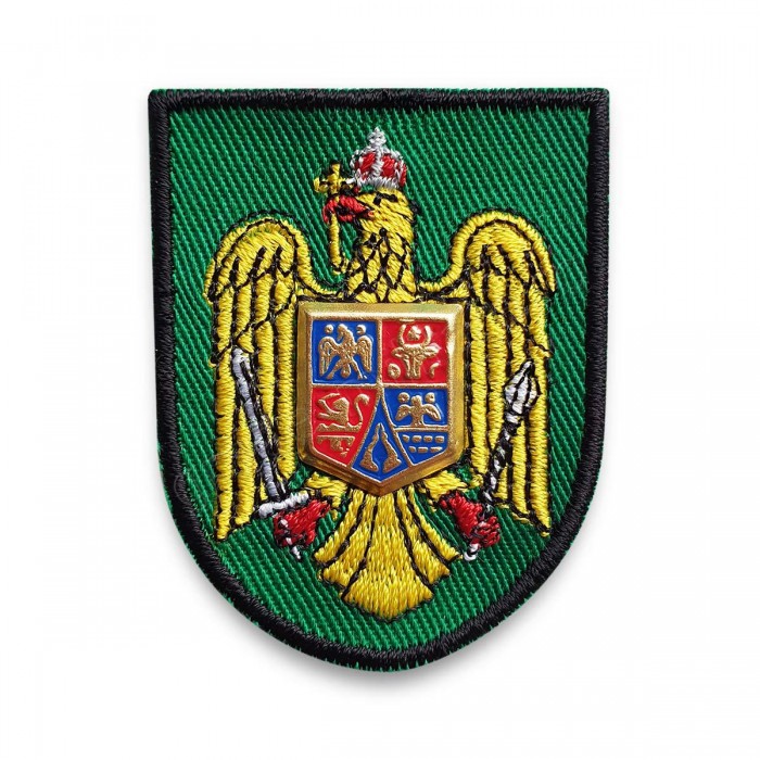 Emblema coifura Oraș Forțe Terestre, beretă, bonetă sau bască, detaliu broderie