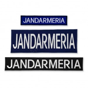 Emblema cu text "JANDARMERIA"