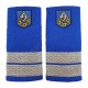 grade jandarmerie brodate pe suport textil din lana de culoare bleu-jandarm