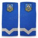 grade jandarmerie brodate pe suport textil din lana de culoare bleu-jandarm